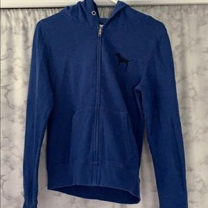 Blue PINK Zip Up Hoodie